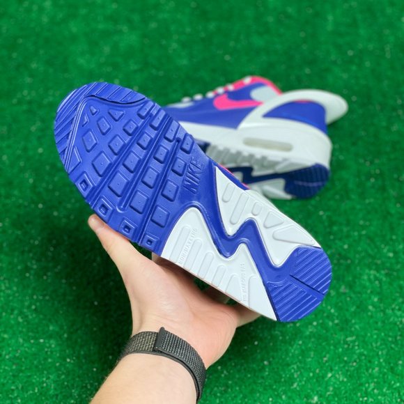 Nike Air Max 90 FlyEase Low GS Shoes Blue Pink White /Sz 6.5/ CV0526-101 - Picture 4 of 4
